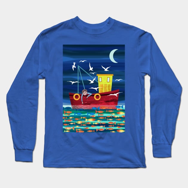 The Boy in the Boat Long Sleeve T-Shirt by Scratch